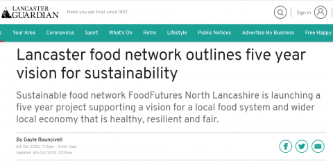 Screenshot of newsletter article