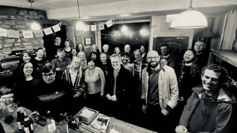 The Plot community celebrating 5 years at Old Holly Farm at Tuck in February 2026.